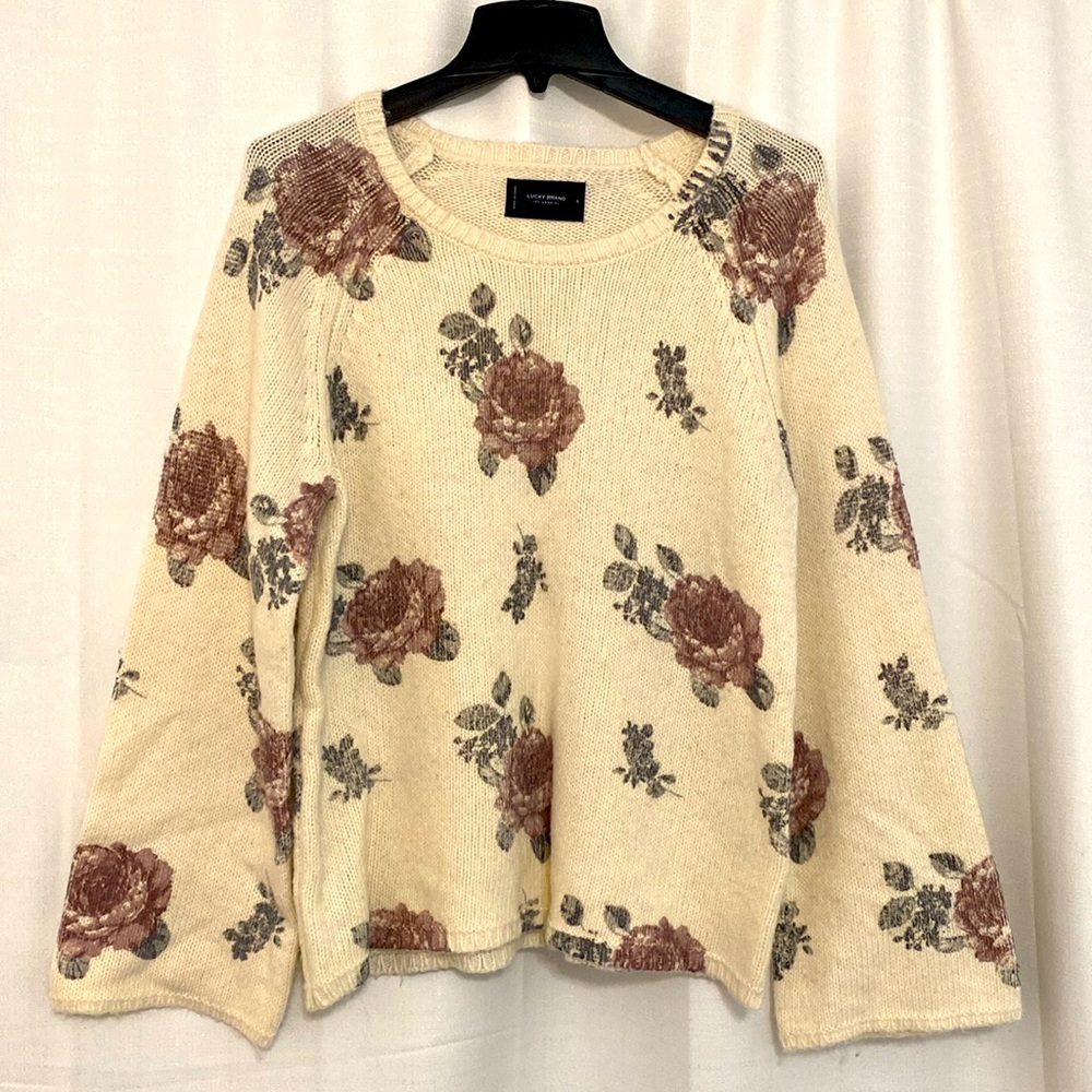 Lucky Brand Floral Sweater - LG